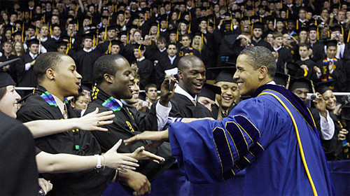 Students at graduation